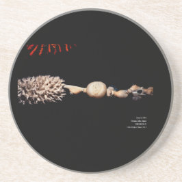 Posavasos Las Formas del Mar en el Arte de Pared negro azaba