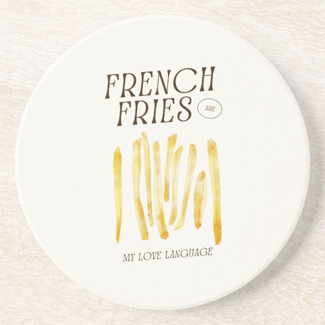 Posavasos Las Fries Francesas Son Mi Amo Lenguaje De Transmi (Frente)