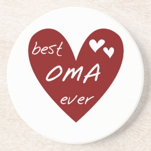 Posavasos Las mejores camisetas y regalos de Oma del corazón