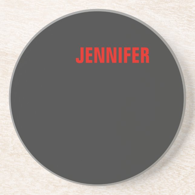 Posavasos Las mujeres color negro tu nombre regalo Personali (Frente)