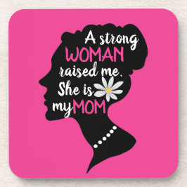 Posavasos Las mujeres de color rosa de Fuchsia citan Motivac