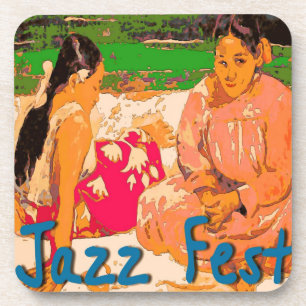Posavasos Las mujeres del Festival de Jazz en blanco