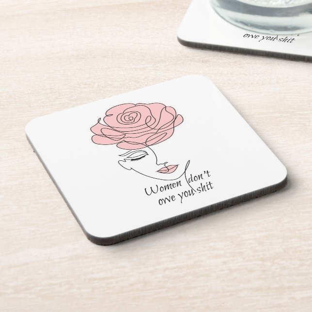 Posavasos Las mujeres no te deben las galas respaldadas por  (Lado Izquierdo)