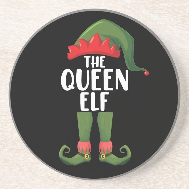 Posavasos Las Navidades familiares de Elf Queen (Frente)