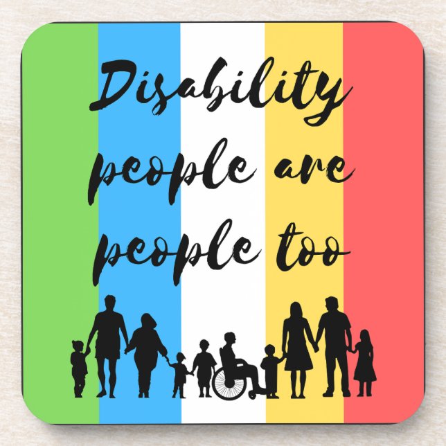 Posavasos las personas con discapacidad también son personas (Frente)