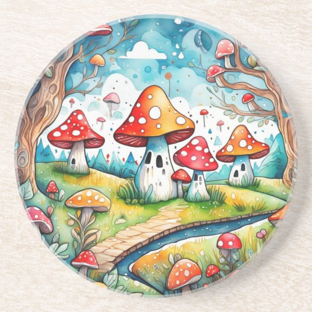 Posavasos Las setas cortas dejan el diseño del núcleo de la  (Frente)