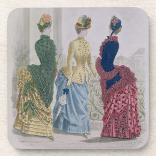 Posavasos Las últimas modas de París, vestidos de tres dí