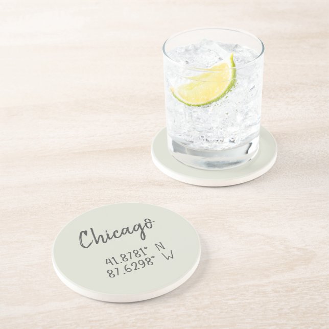 Posavasos Latitud de longitud de las coordenadas GPS de Chic (Lado)