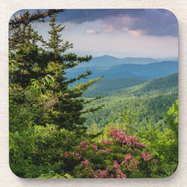 Posavasos Laurel de la montaña al amanecer (Frente)