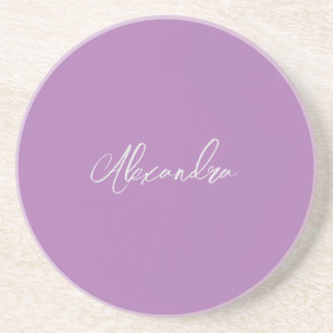 Posavasos Lavanda de nombre propio de caligrafía plana minim
