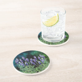 Posavasos Lavanda pintada con acuarelas