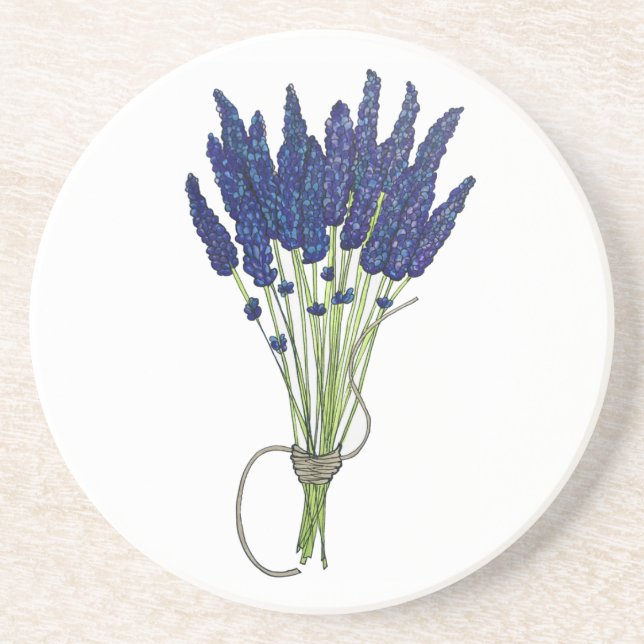 Posavasos Lavandula Lavender Bunch Herb Purple Flower Garden (Frente)