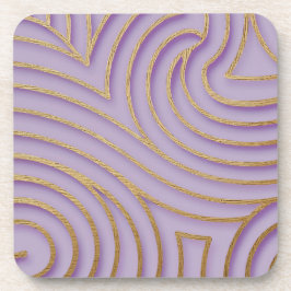 Posavasos Lavender Gold Coaster Set