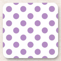 Lavender polka dots on white