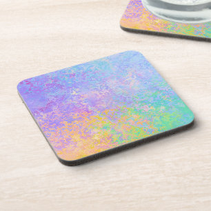 Posavasos Lavender Sunrise Pastel Neon Alcohol Tinta Resumen