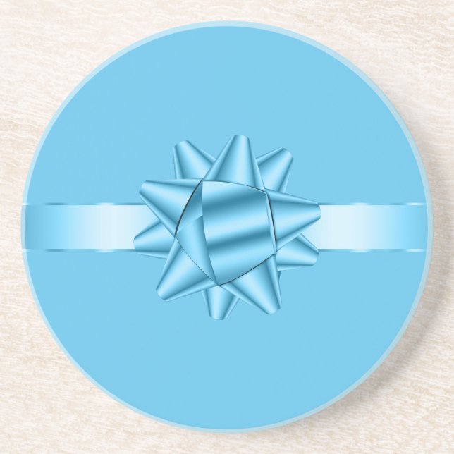 Posavasos Lazo de cinta azul (Frente)