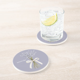Posavasos Lazo de crema de flores de lavanda