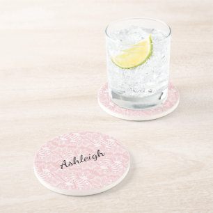 Posavasos Lazo floral rosa