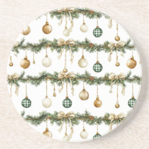 Lazos Marrones Rústicos Crema Verde Navidad  
