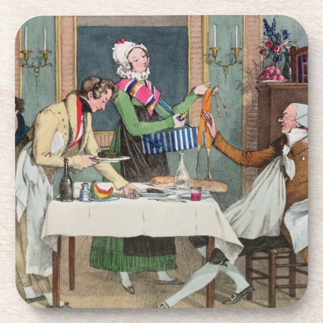 Posavasos Le Restaurant, pub. por Rodwell y Martin, 1820 (c (Frente)
