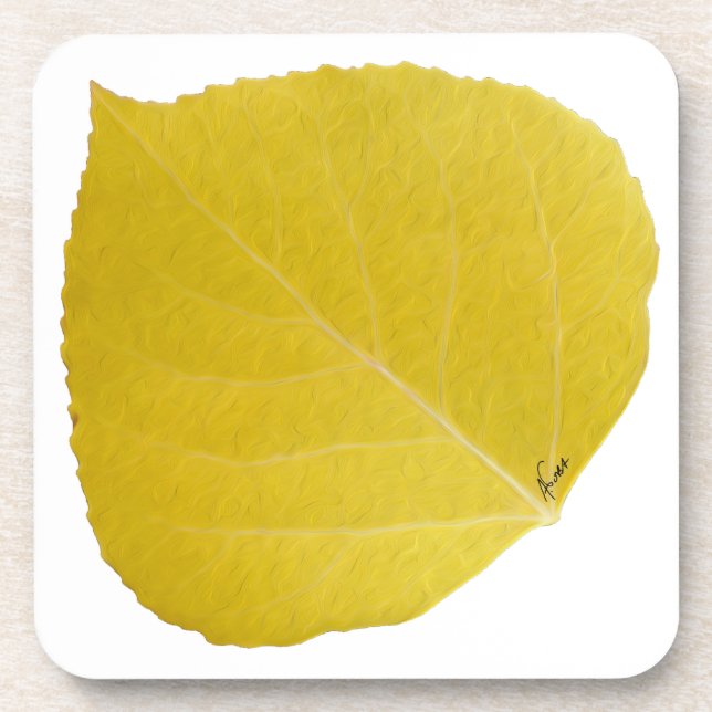 Posavasos Leaf amarillo #5 (Frente)
