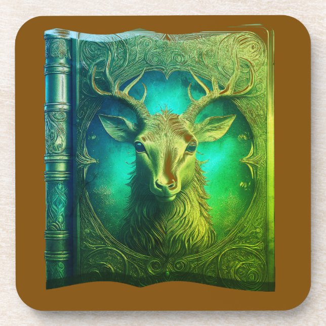 Posavasos Leather Bound Copy Of A Deer Hunting Guide (Frente)