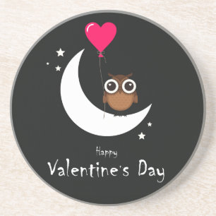 Posavasos Lechuza Cute el día de San Valentín