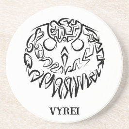 Posavasos Lechuza Tribal Negra y Blanca