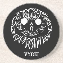 Posavasos Lechuza Tribal Negra y Blanca