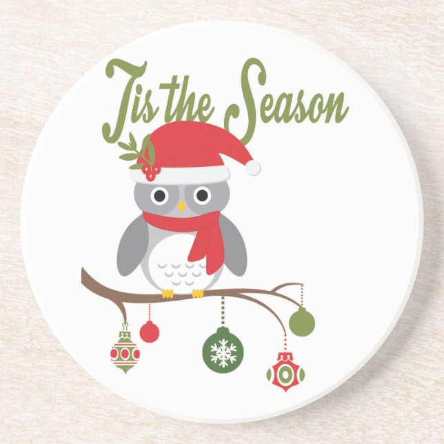 Posavasos lechuza vintage moderna (Frente)