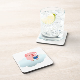 Posavasos Lector de cerdo de Personalizado lindo en el conju