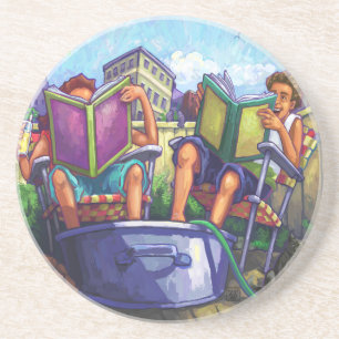 Posavasos Lectura en verano