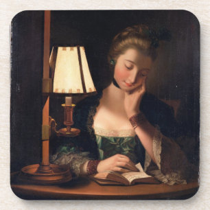 Posavasos Lectura por una sombra de la Papel-campana, 1766