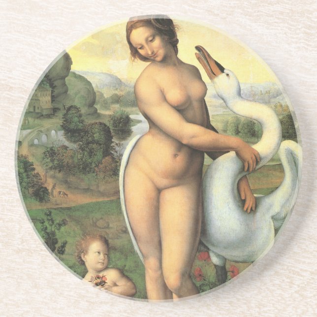 Posavasos Leda y el cisne de Leonardo da Vinci (Frente)