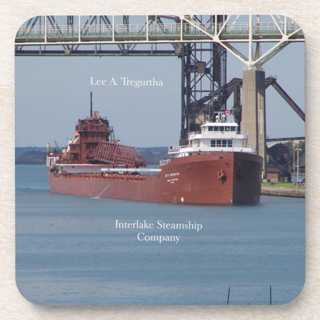 Posavasos Lee A. Tregurtha conjunto de 6 apisonadoras de plá (Frente)