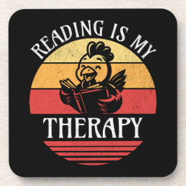 Posavasos Leer es mi libro de terapia divertida leyendo poll