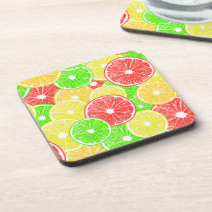 Posavasos Lemon, orange, grapefruit and lime slices pattern