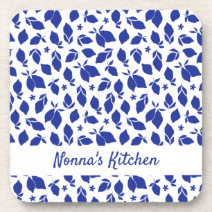 Posavasos Lemones azules italianos dibujados a mano