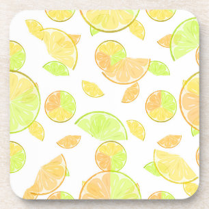 Posavasos lemons lime naranja rodajas de fruta naturaleza cí