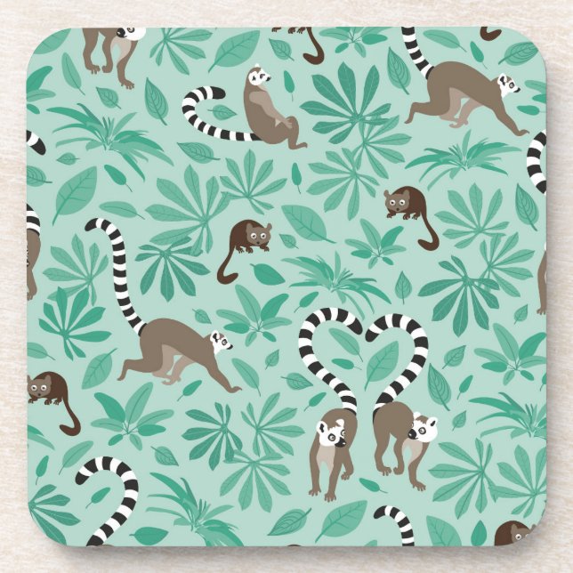 Posavasos Lemur love mint leaves (Frente)