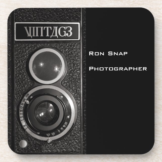 Posavasos Lente de cámara de cosecha de 6 alcoholes (Frente)