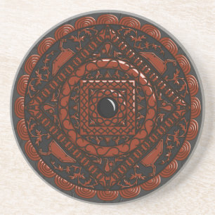 Posavasos Leo Mandala Coaster