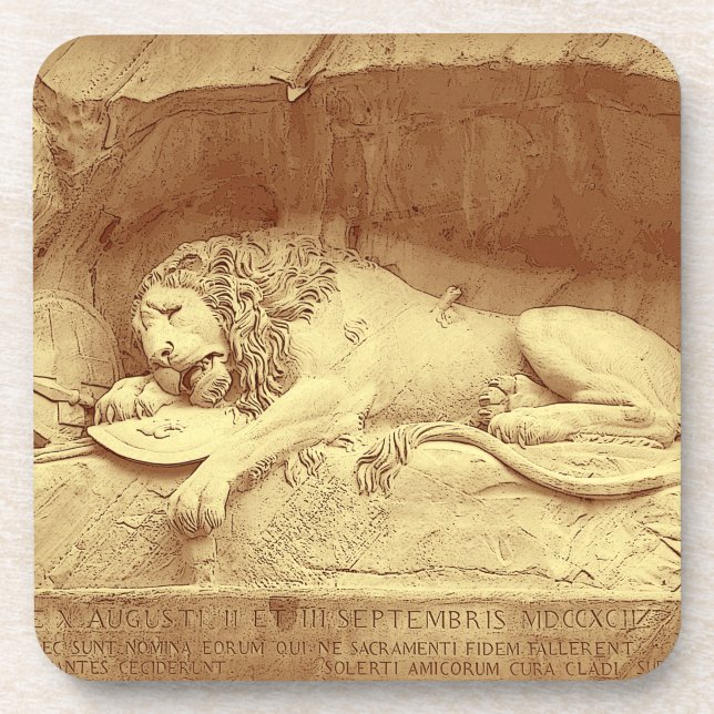 Posavasos León moribundo de Luzern - Löwendenkmal (Frente)