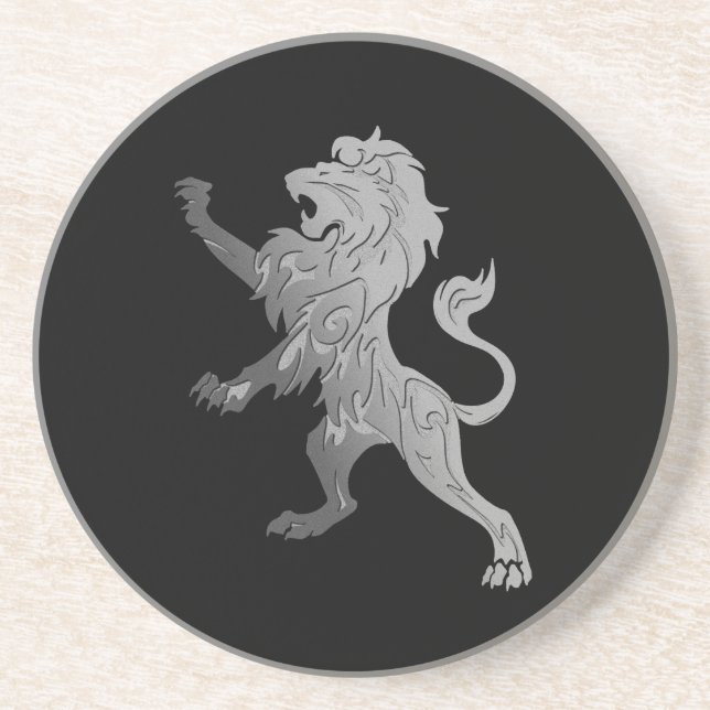 Posavasos León Real Plateado (Frente)
