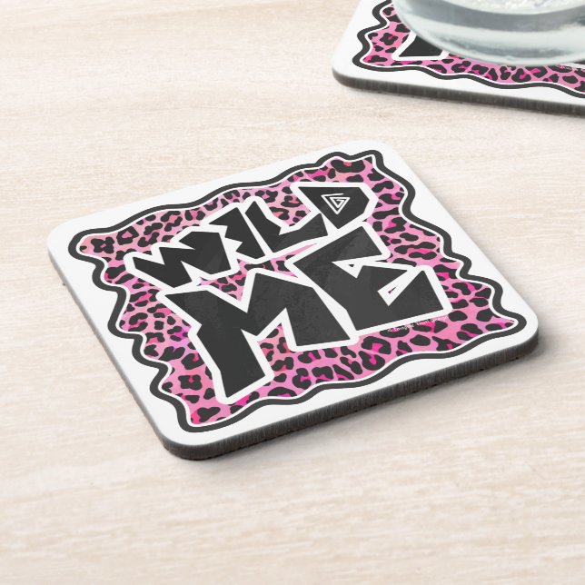 Posavasos Leopard Wild Me Black and Hot Pink Design (Lado Izquierdo)