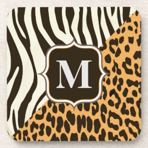 Posavasos Leopardo y cebra