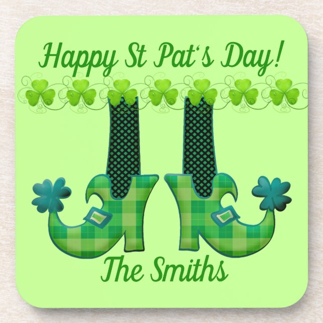 Posavasos Leprechaun Shoes St Patrick's Day (Frente)