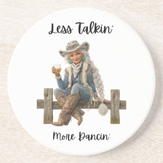 Posavasos Less Talkin’ More Dancin’ Soporte de Arenisca