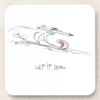 Posavasos Let It Snow Plastic Coaster