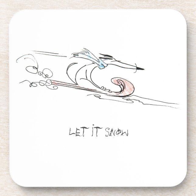 Posavasos Let It Snow Plastic Coaster (Frente)